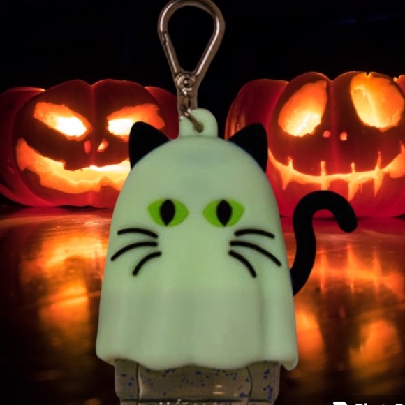 Noise-Making Light Up Ghost Kitty 👻 🐈‍⬛ Holder Rare - Picture 2 of 5